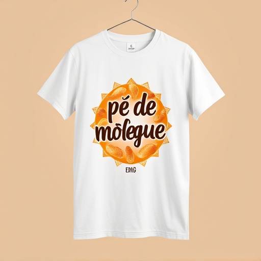 Camiseta com um desenho de um pé de moleque